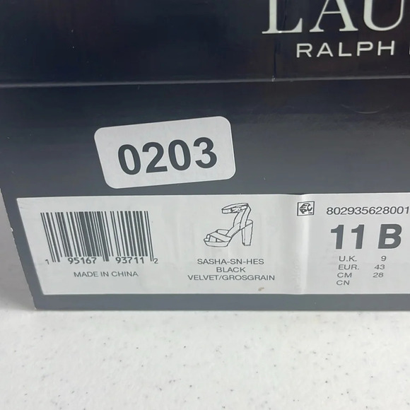 Lauren by Ralph Lauren women’s Velvet/Suede Sasha Sandals Platform Sz 11 - Picture 11 of 12